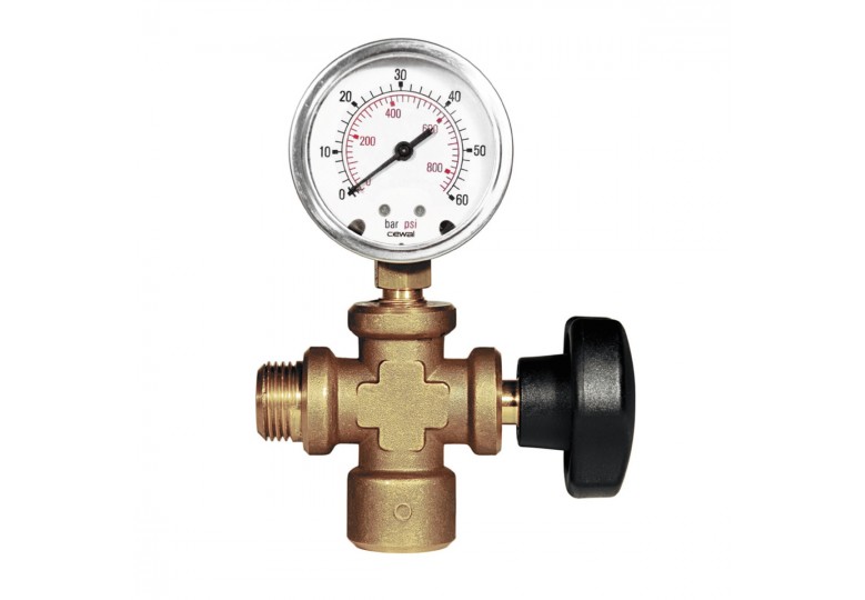 Przyłącze z manometrem i zaworem odcinającym REMS 115110