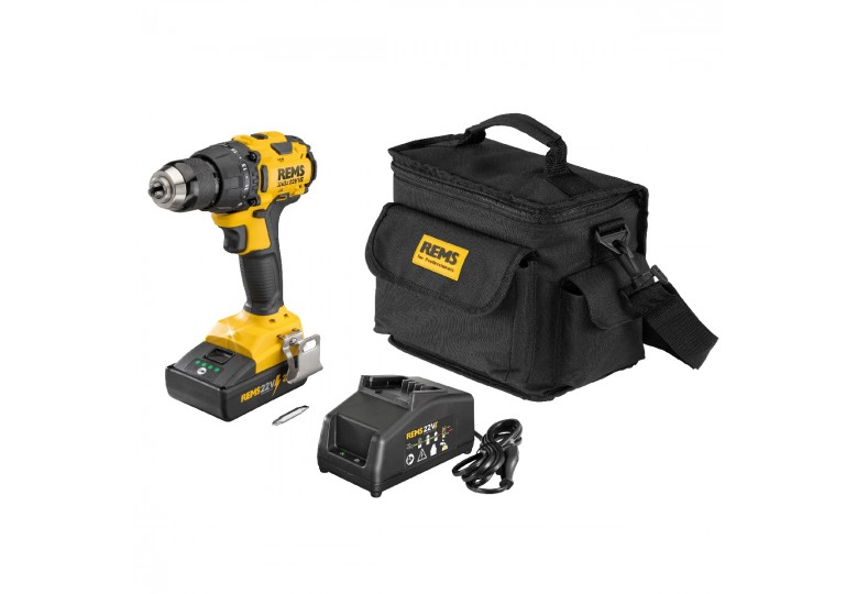 Wkrętarko-wiertarka akumulatorowa REMS Helix 22V VE Set 190110